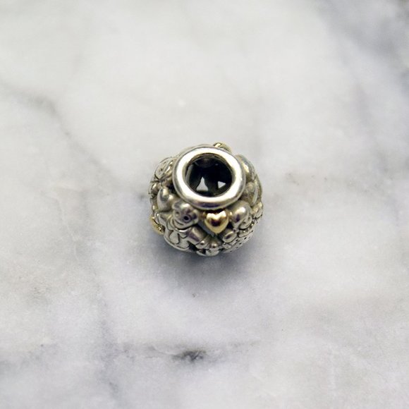 PANDORA Family Forever Charm I Sterling Silver with 14k Yellow Gold 791040 - Picture 7 of 15